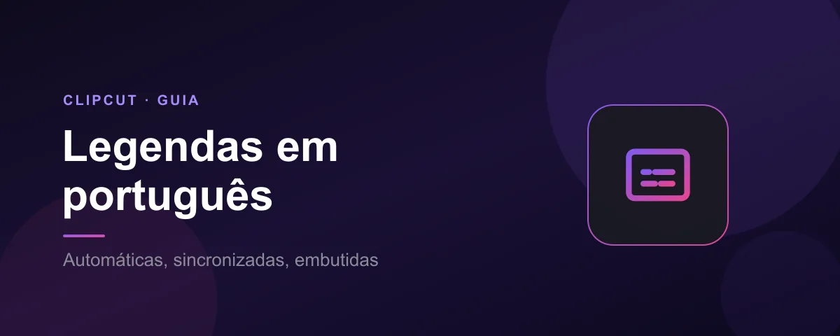 Legendas automáticas em português
